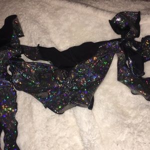 Black Disco Tie Bottoms